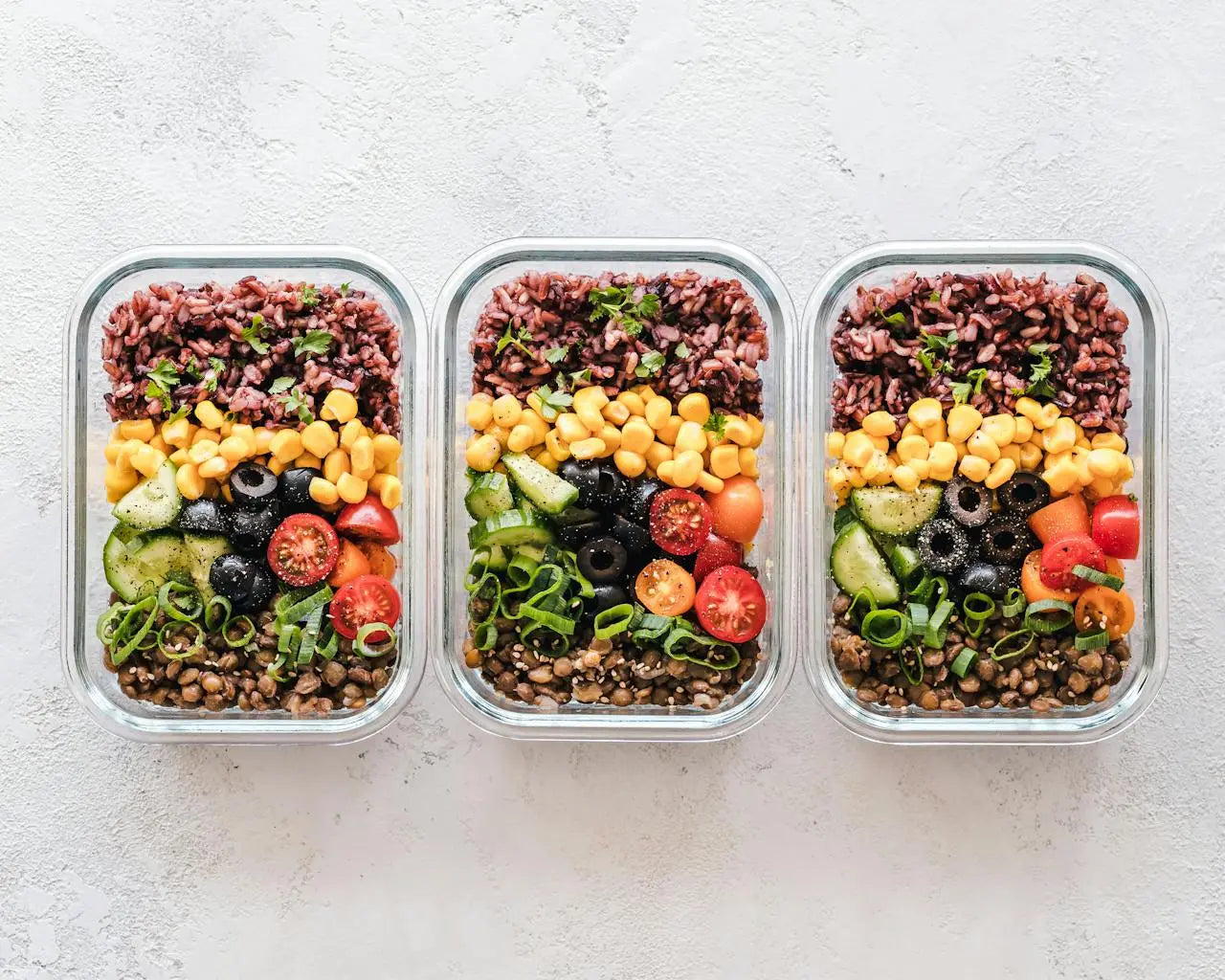 Healthy food in meal prep containers
