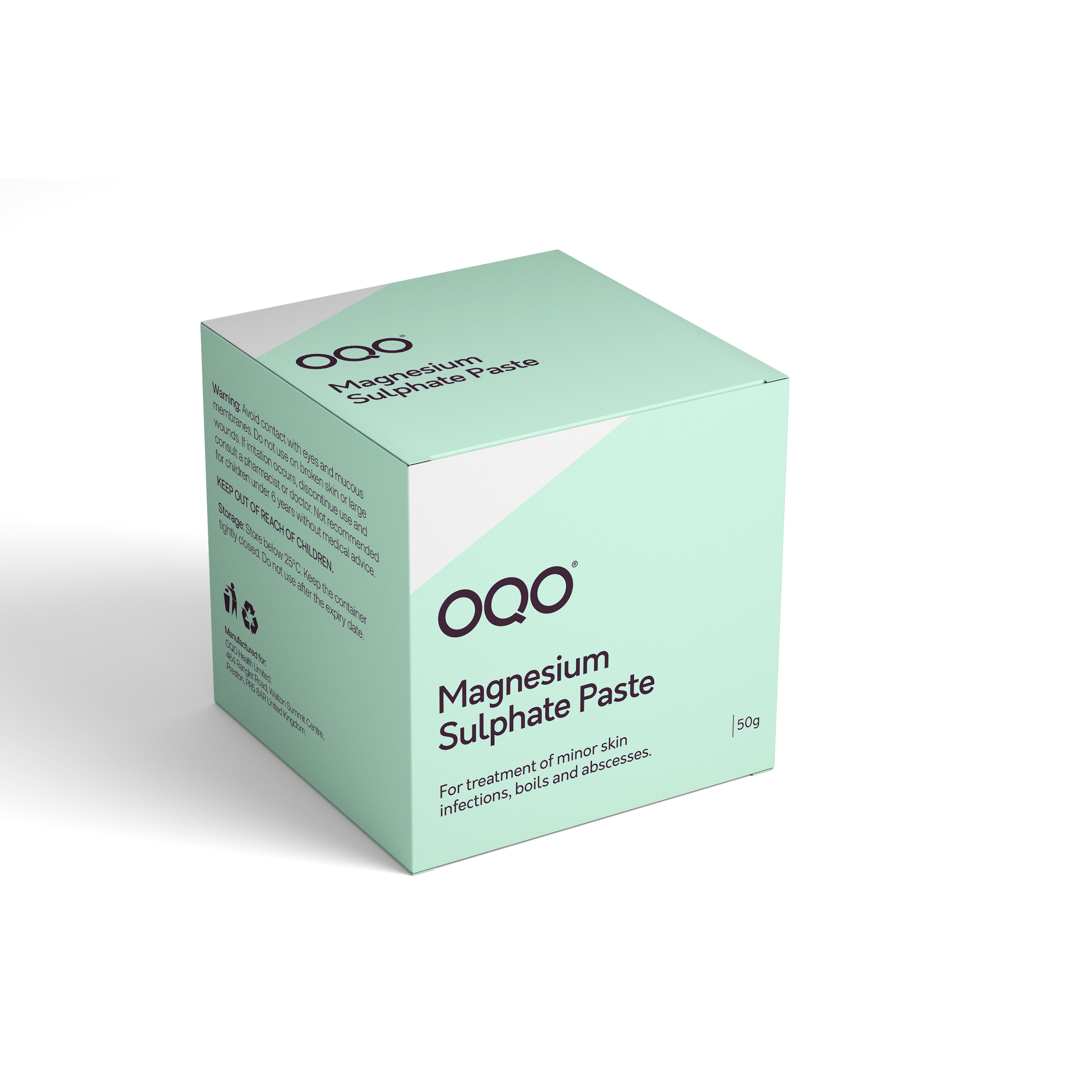 OQO Magnesium Sulphate Paste 50g – Drawing Paste for Boils, Splinters & Minor Skin Infections