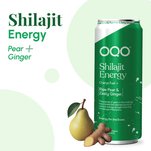 OQO® Shilajit Drink | Pear & Ginger | Energy Boost & Daily Vitality
