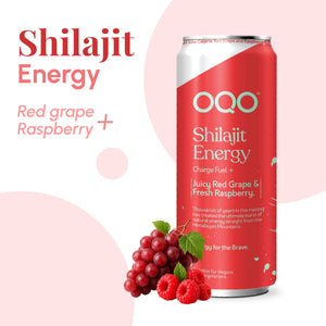 OQO® Shilajit Drink | Red Grape & Raspberry | Energy Boost & Daily Vitality