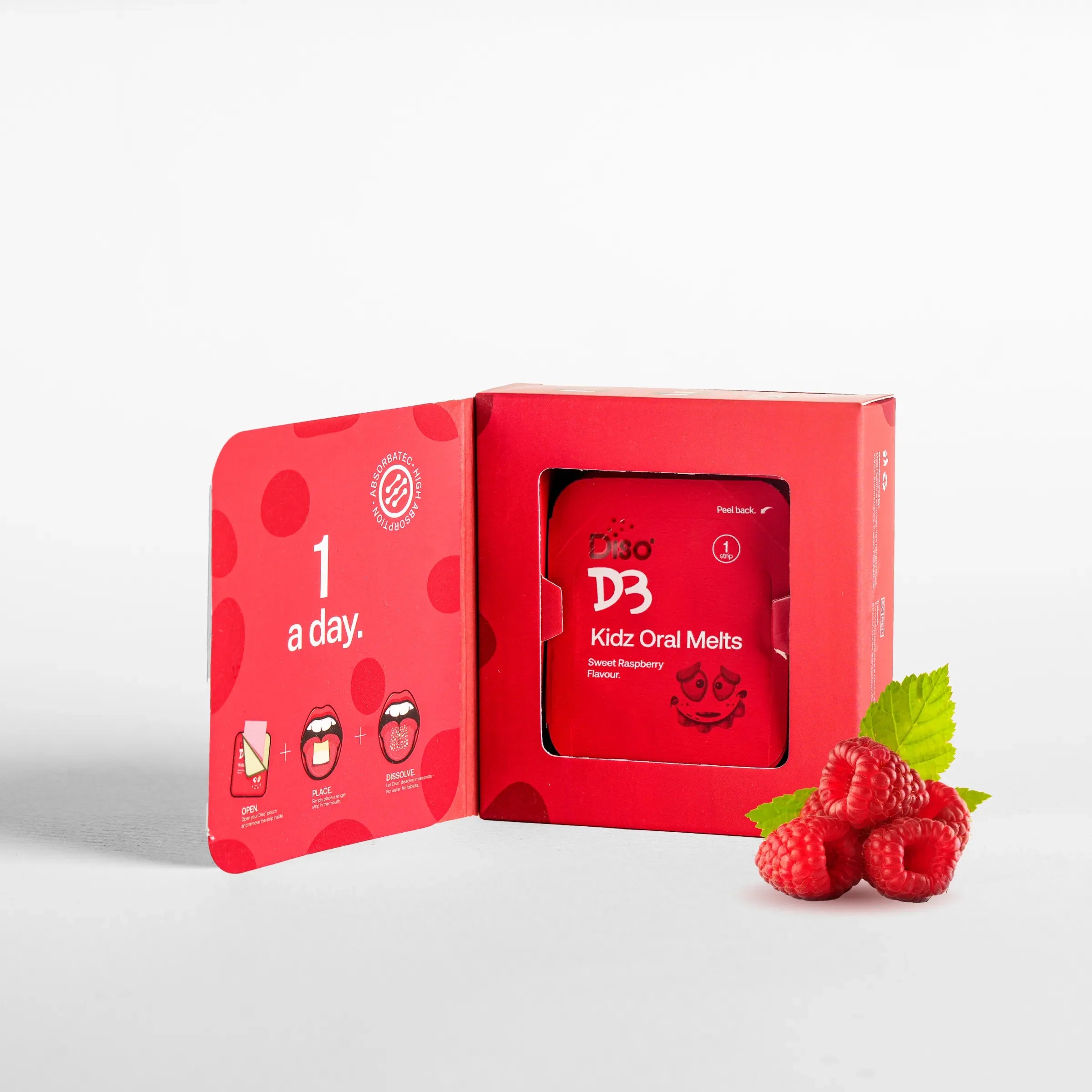 Diso® Kidz D3 Supplement | Strong Bones | Raspberry