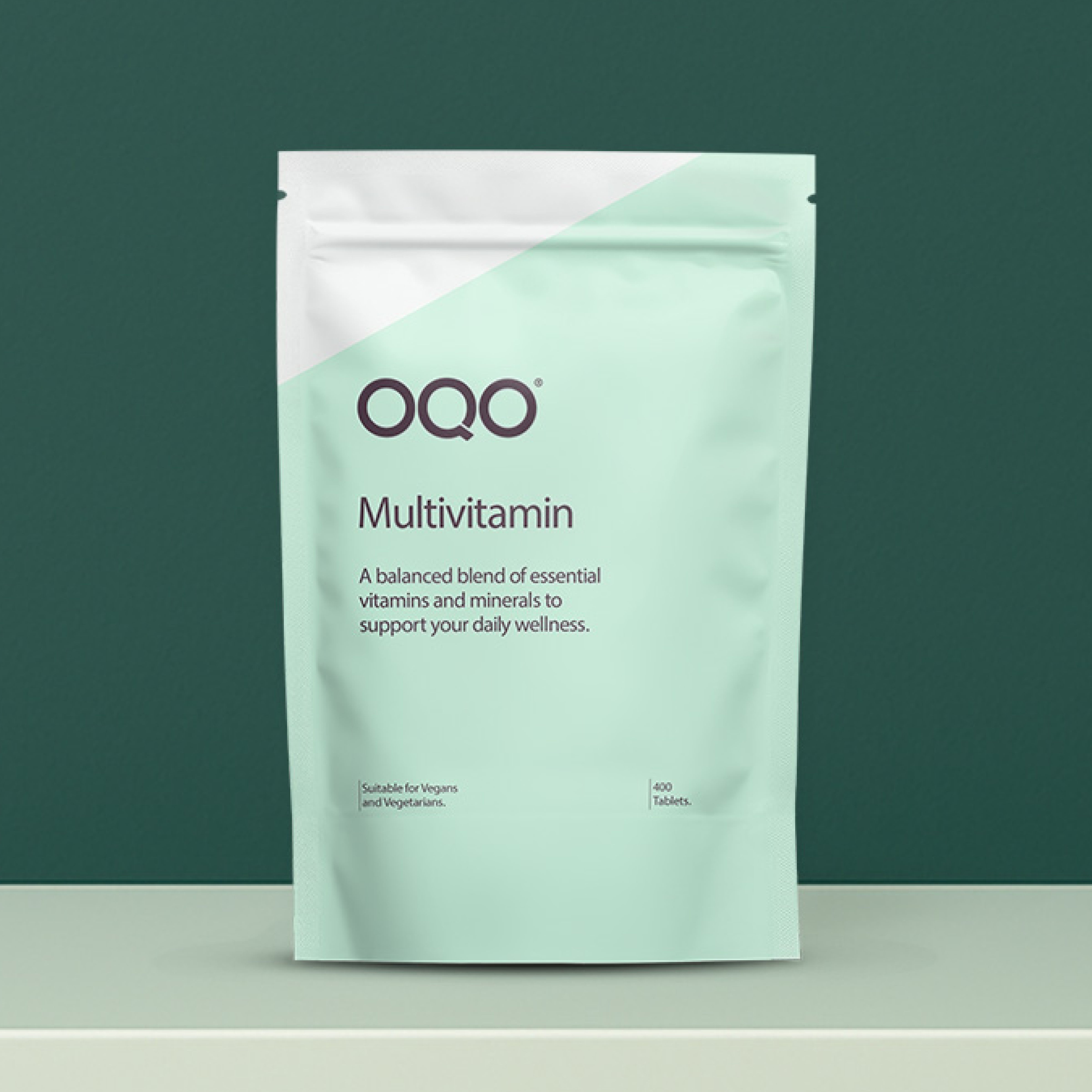 OQO Multivitamin - 400 Vegan Tablets, 18 Vitamins & Minerals