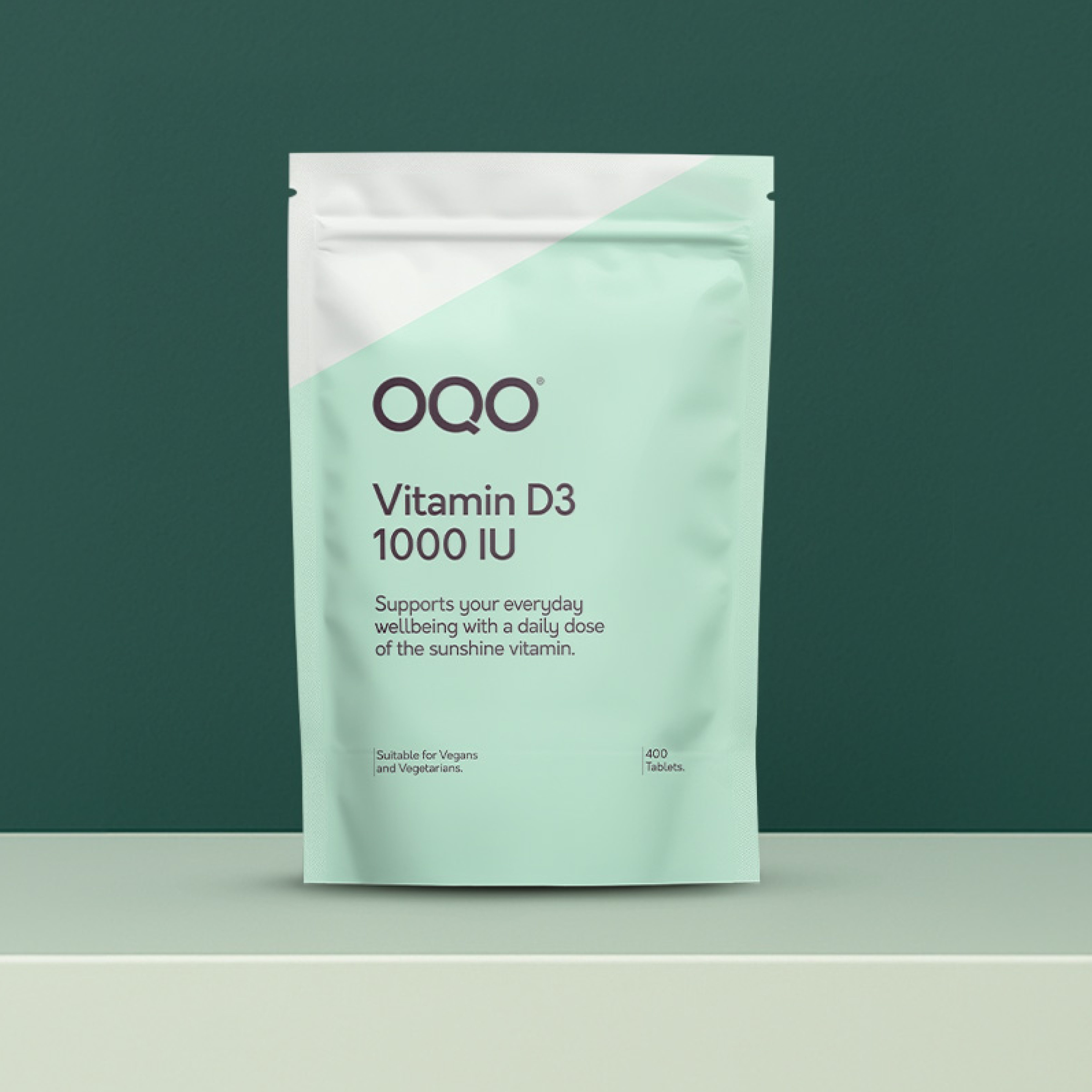 OQO Vitamin D3 1000 IU - 400 Vegan Tablets