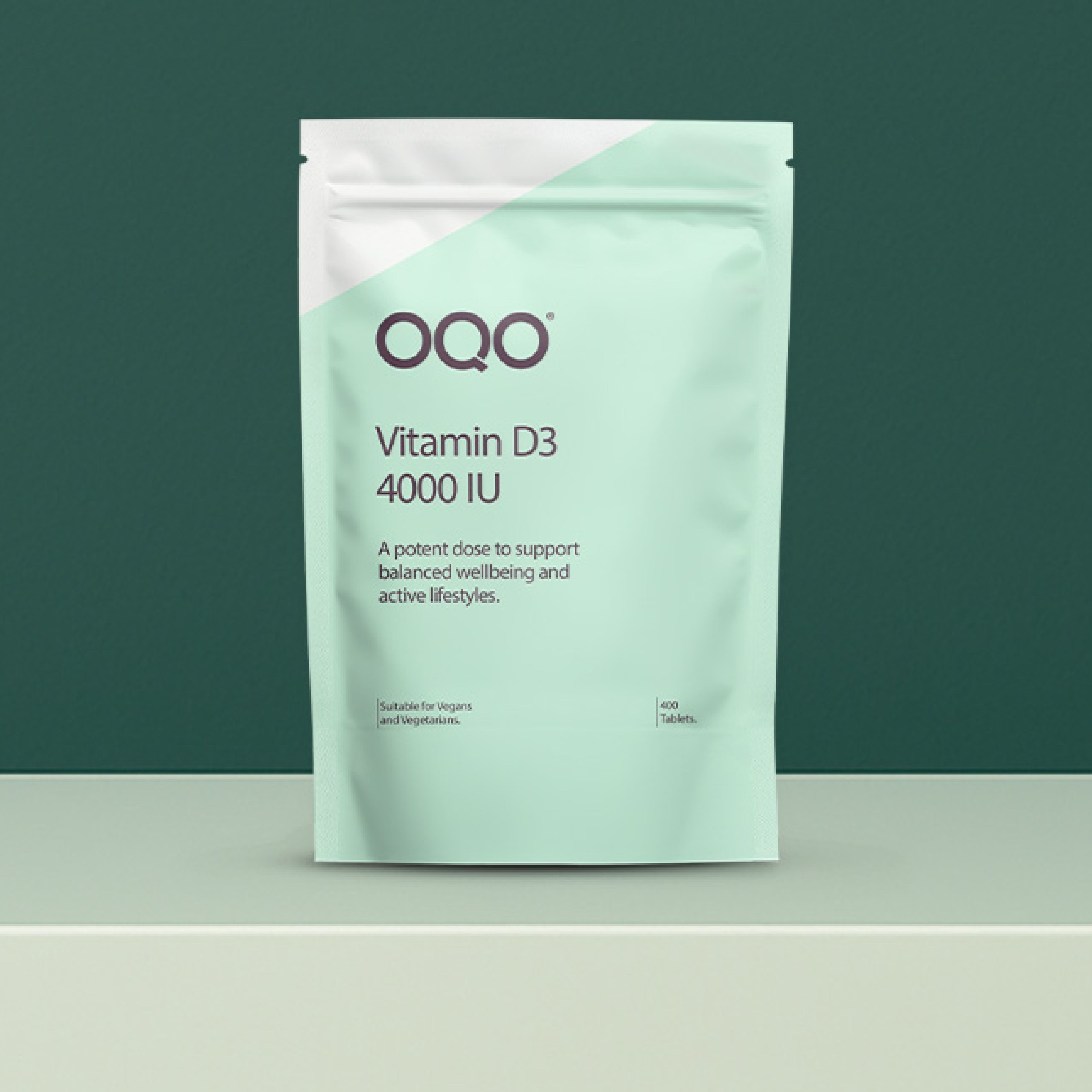 OQO Vitamin D3 4000 IU High Strength - 400 Vegan Tablets