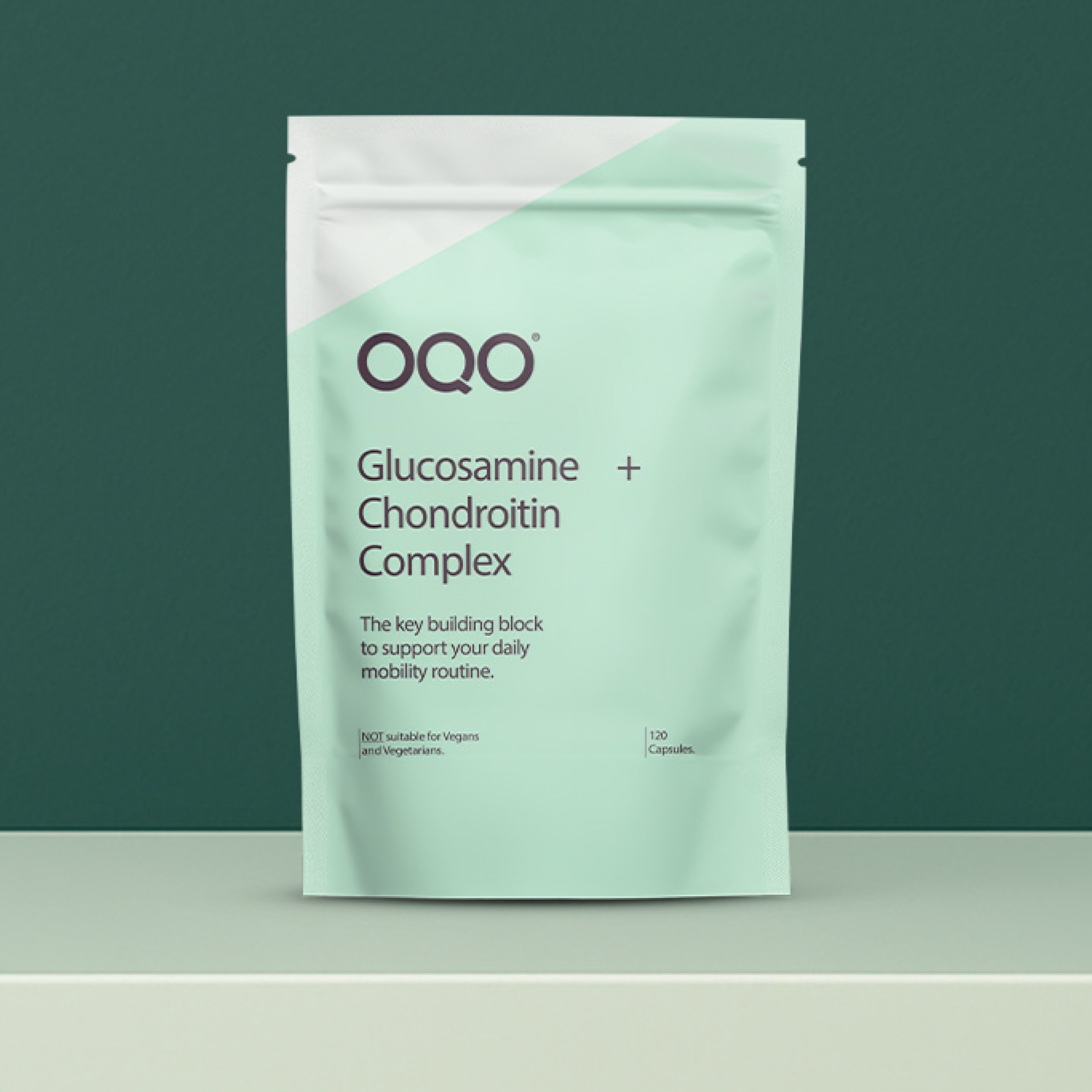 OQO Glucosamine & Chondroitin Complex - 120 Capsules with Vitamin C, Turmeric & Ginger
