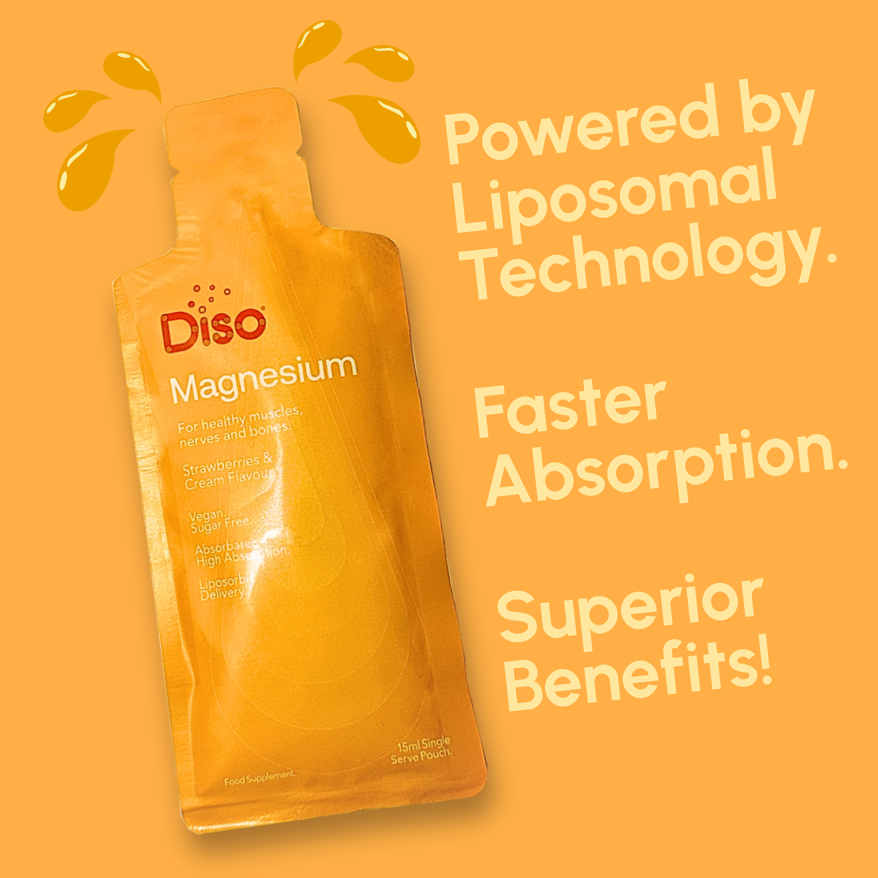 Diso® Lipo Magnesium Shot | Strawberry | Joints & Muscles