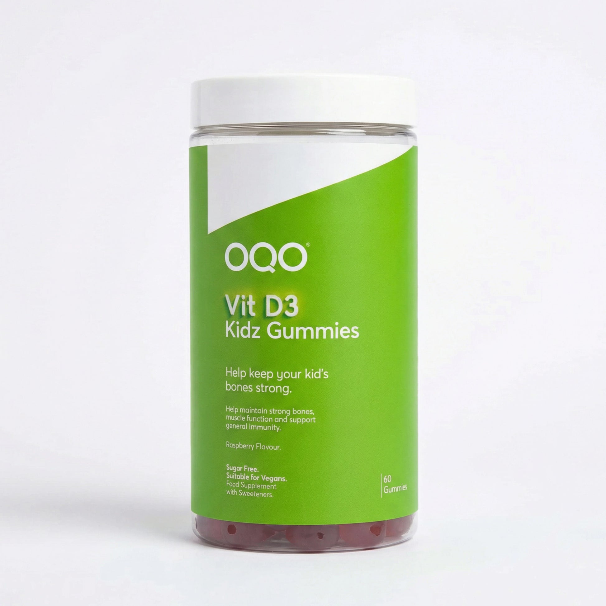 OQO® Kidz D3 Gummies | Strong Bones | Raspberry
