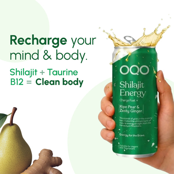 OQO® Shilajit Drink | Pear & Ginger | Energy Boost & Daily Vitality