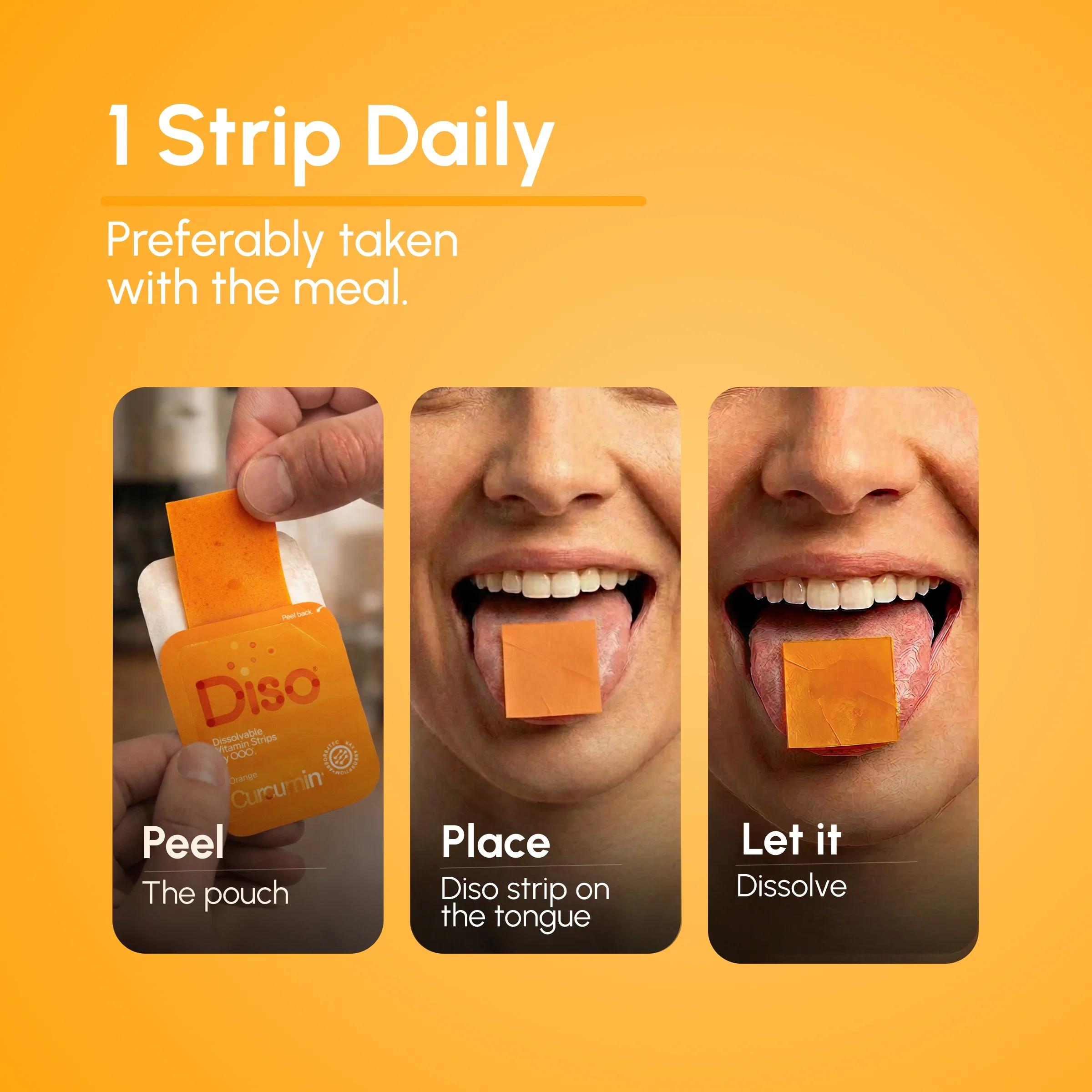 Diso® Dissolvable Strip Supplement | Curcumin