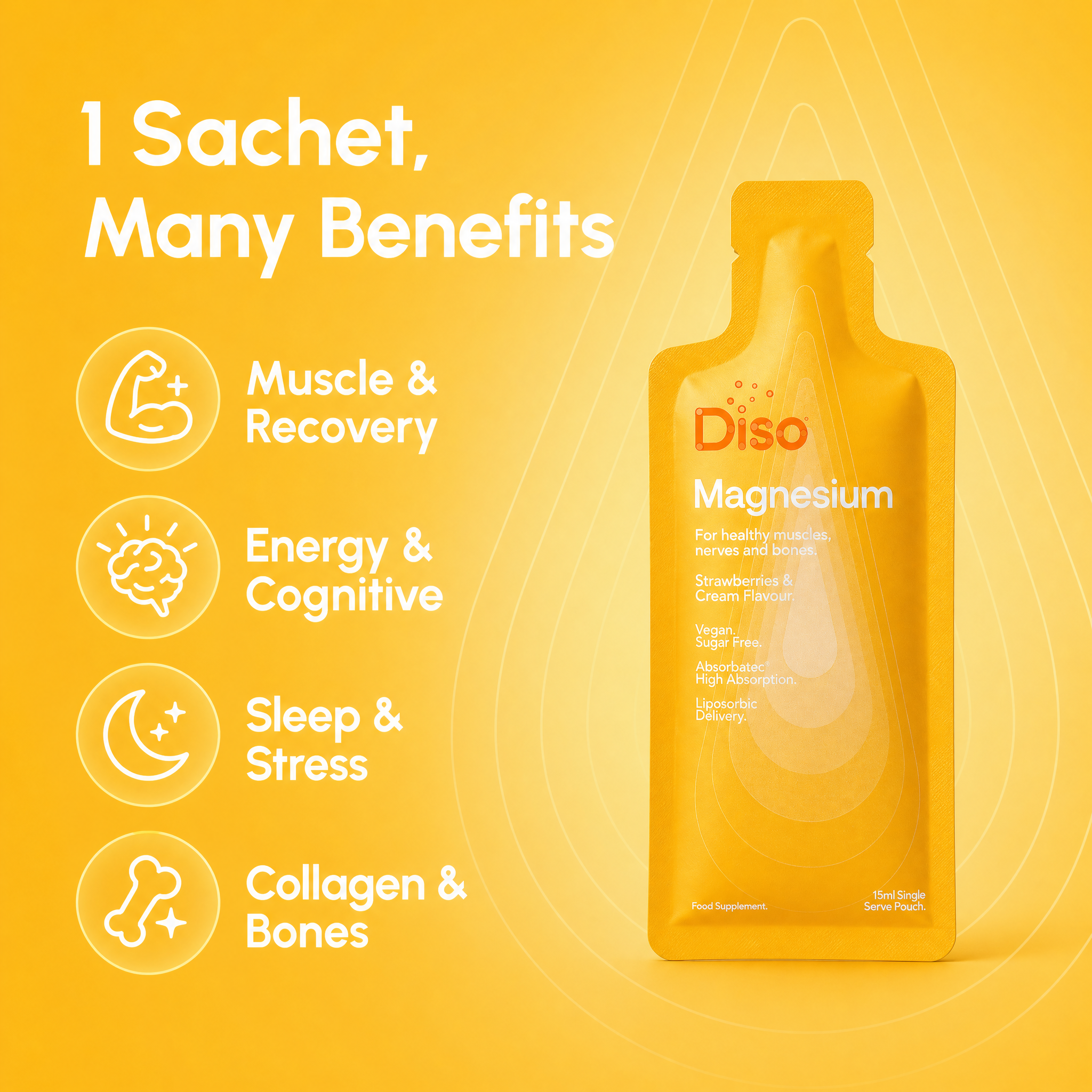 Diso® Lipo Magnesium Shot | Strawberry | Joints & Muscles