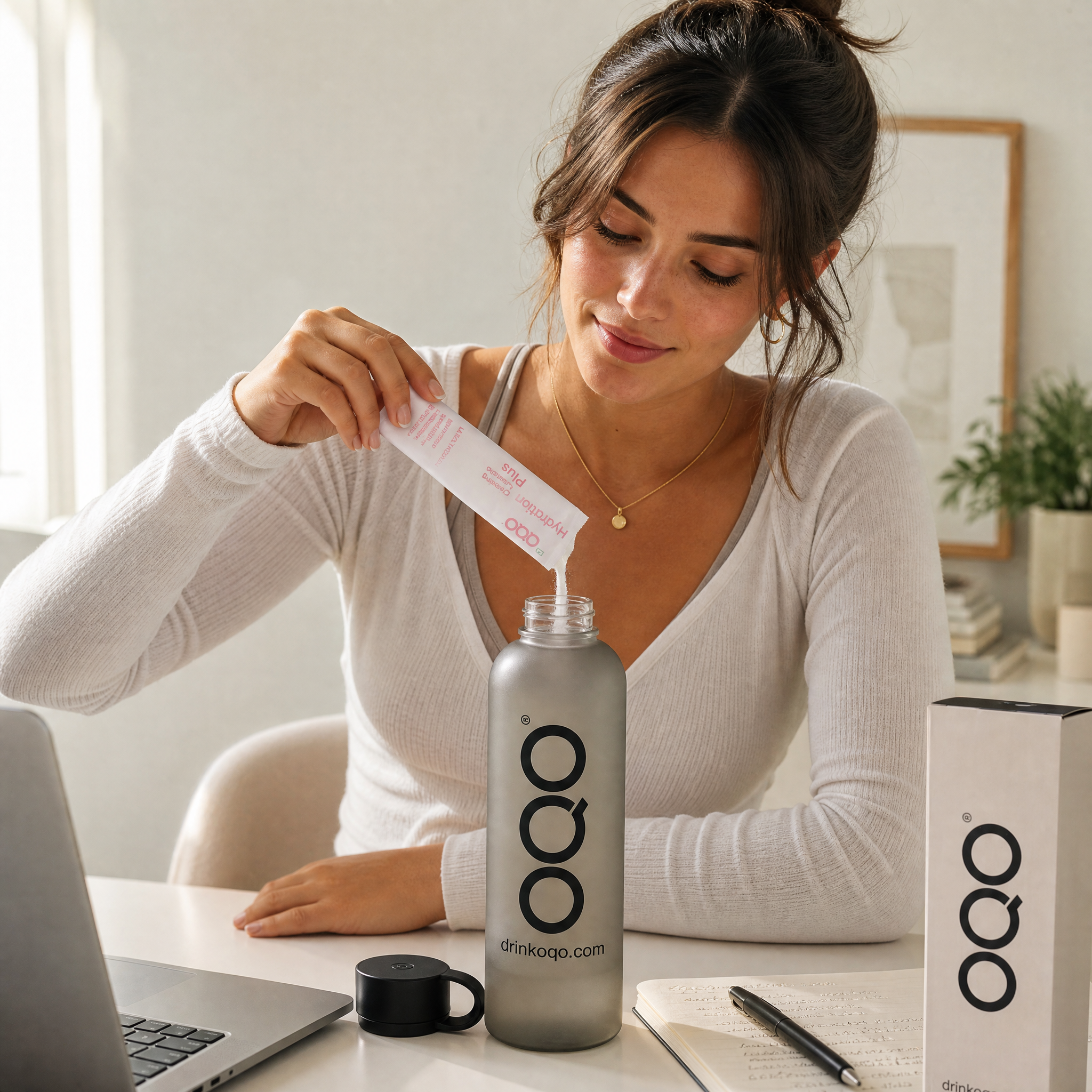 OQO Bottle – Frosted Grey | Your Daily Blend Companion