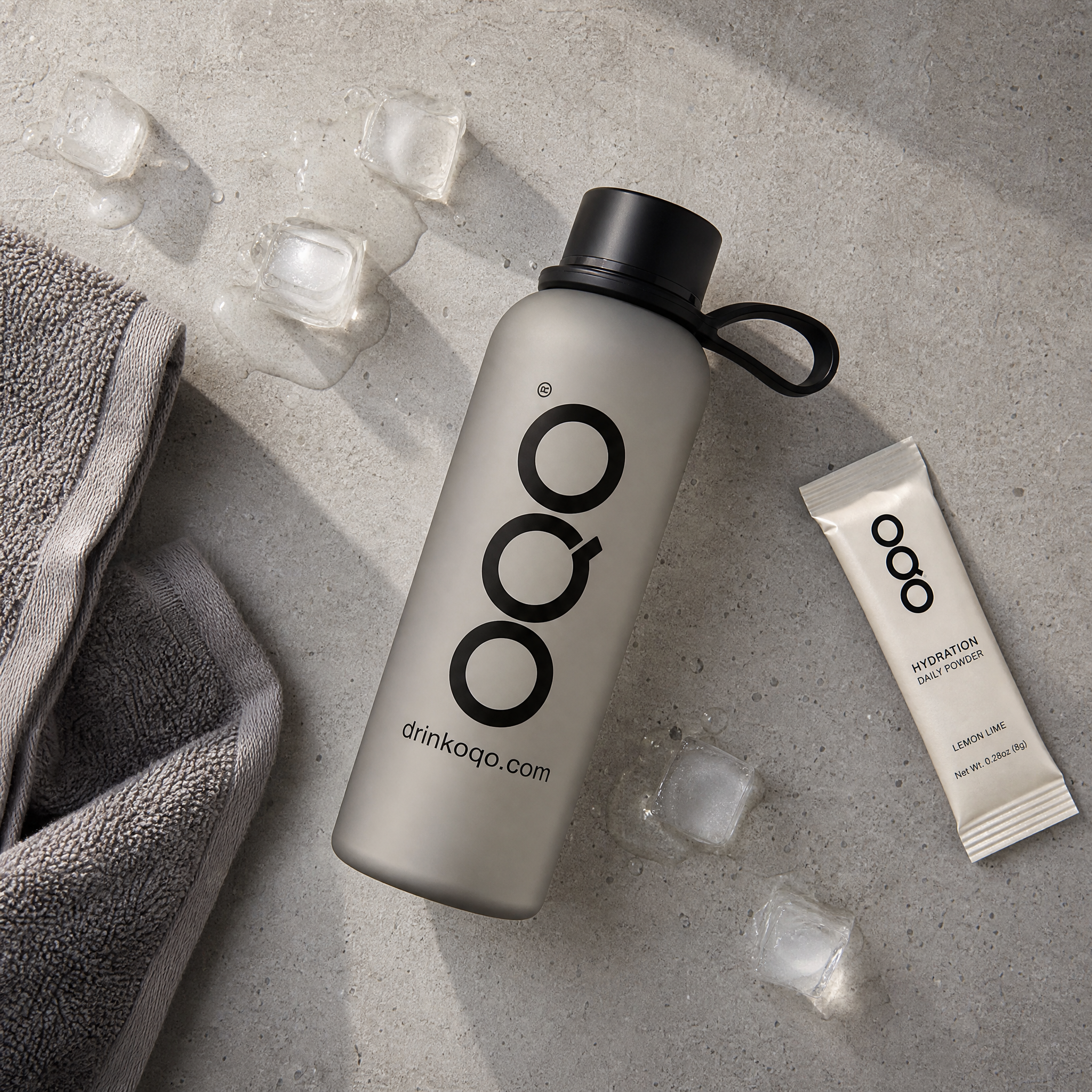 OQO Bottle – Frosted Grey | Your Daily Blend Companion