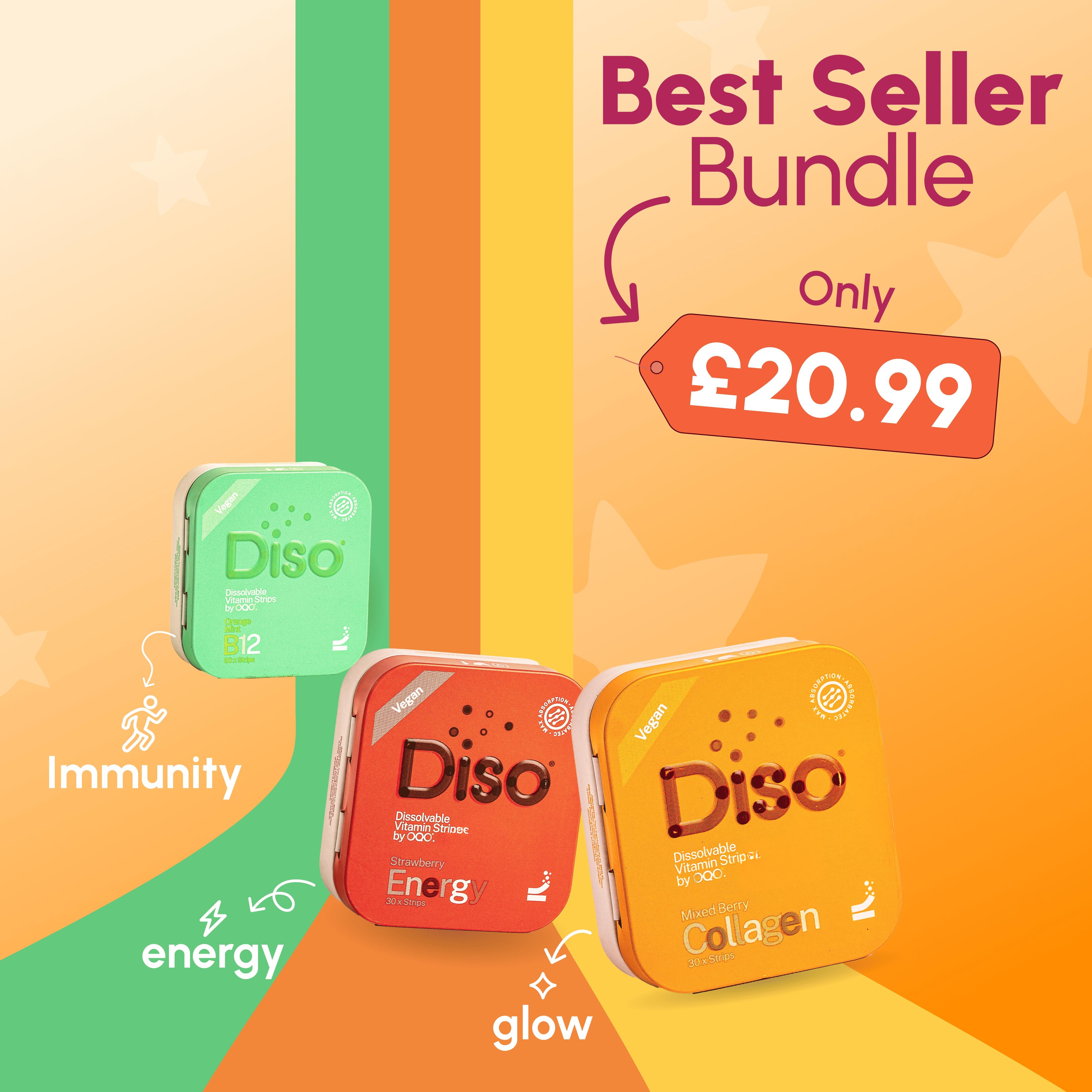 Diso Best Sellers Bundle | Immunity, Energy & Glow