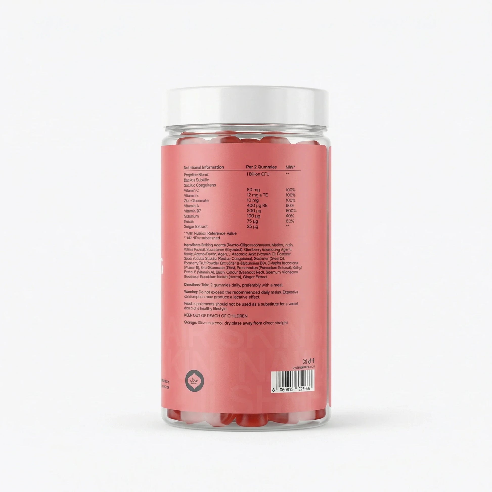 OQO® Hair, Skin & Nails Gummies | Beauty & Radiance | Cranberry