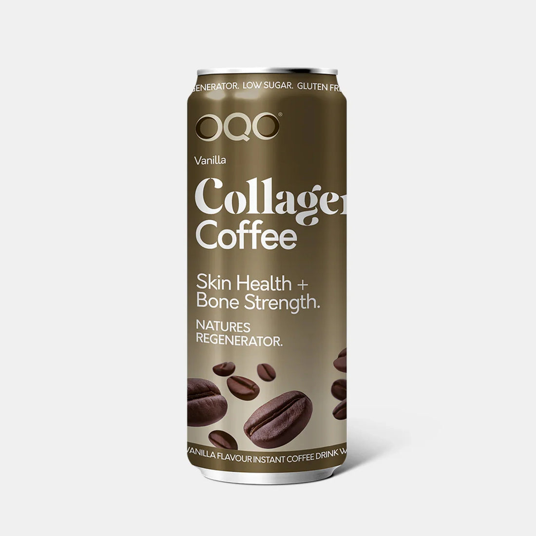 OQO® Collagen Coffee Drink | Energy Boost & Glowing Skin | Vanilla