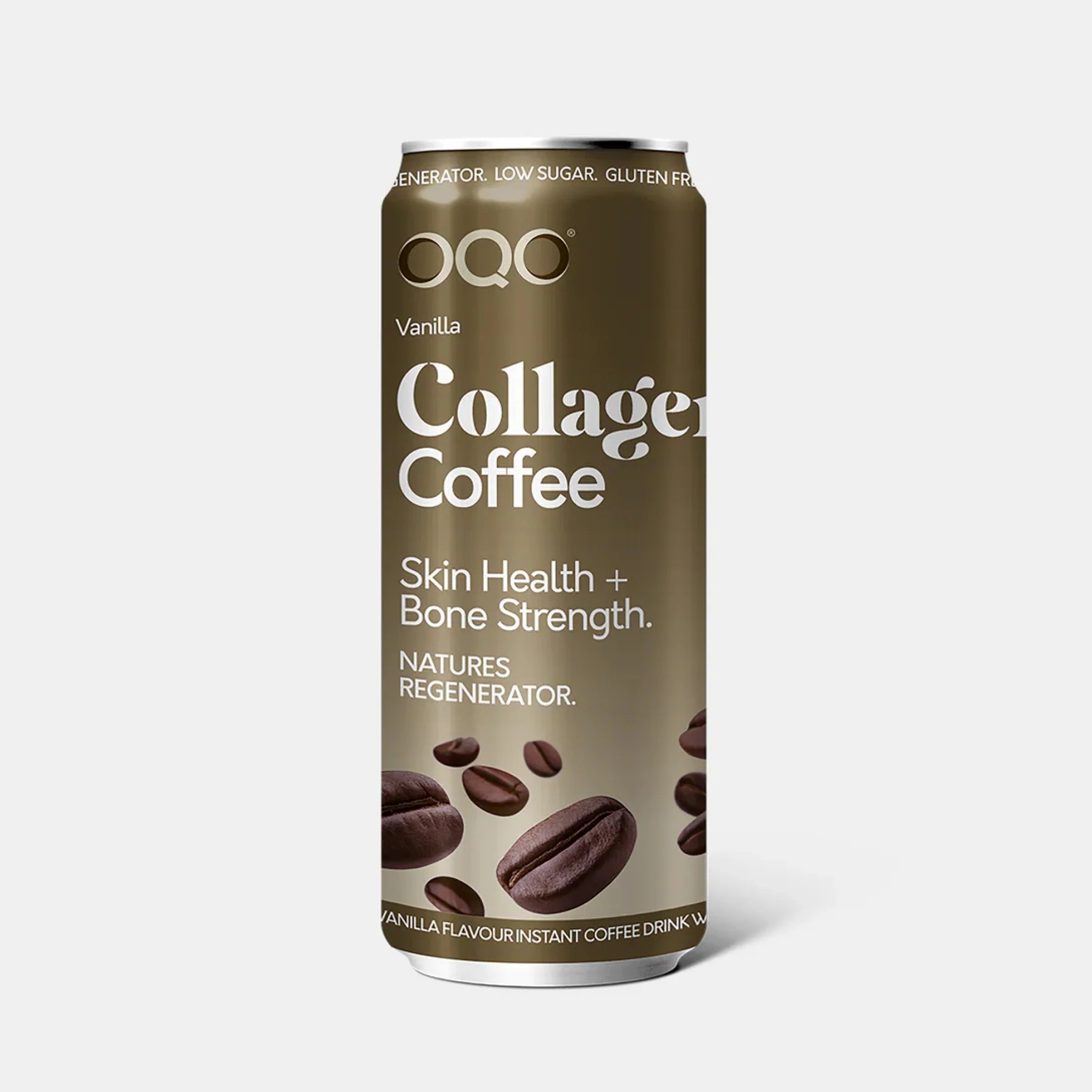 OQO® Collagen Coffee Drink | Energy Boost & Glowing Skin | Vanilla
