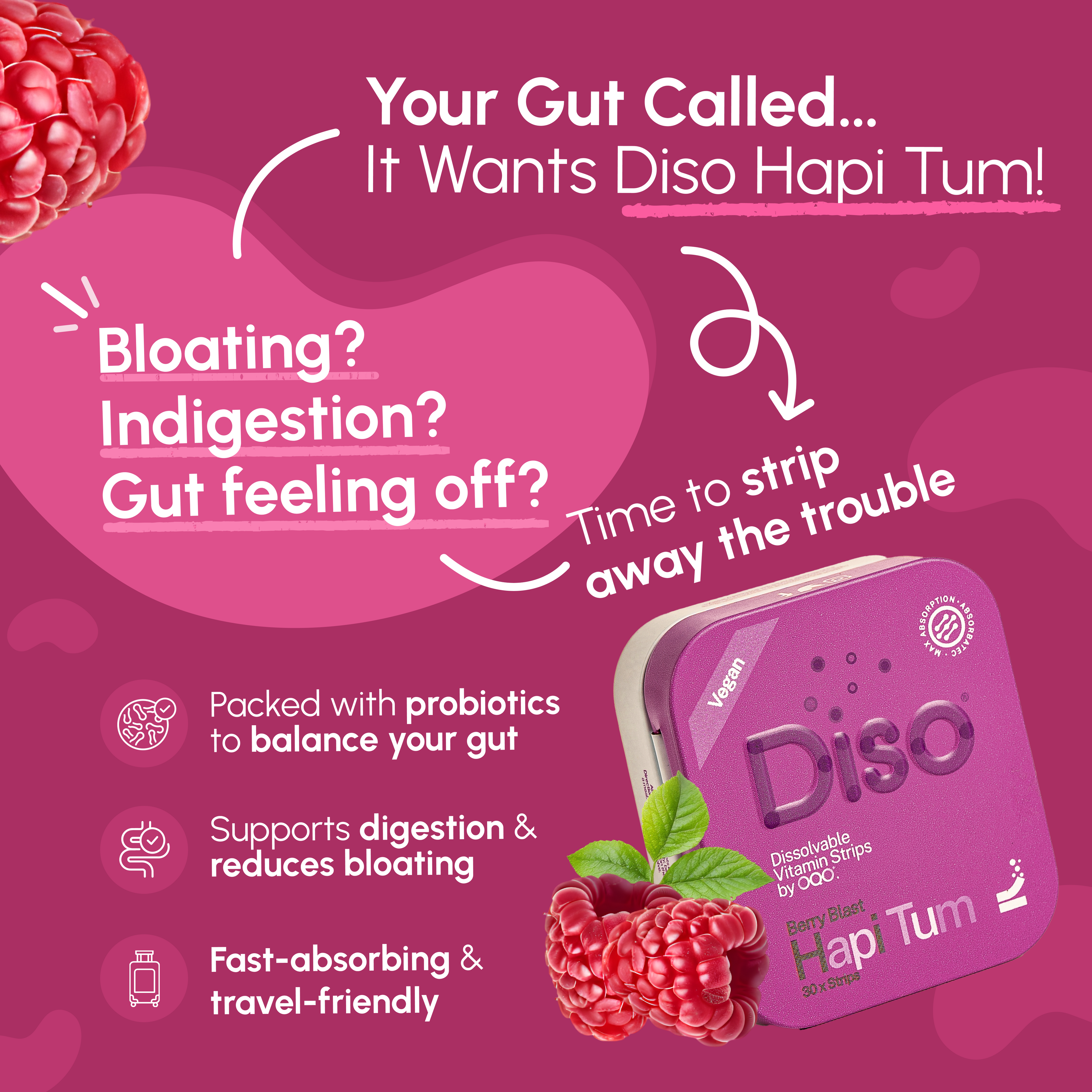 Diso® Hapi Tum Dissolvable Probiotics