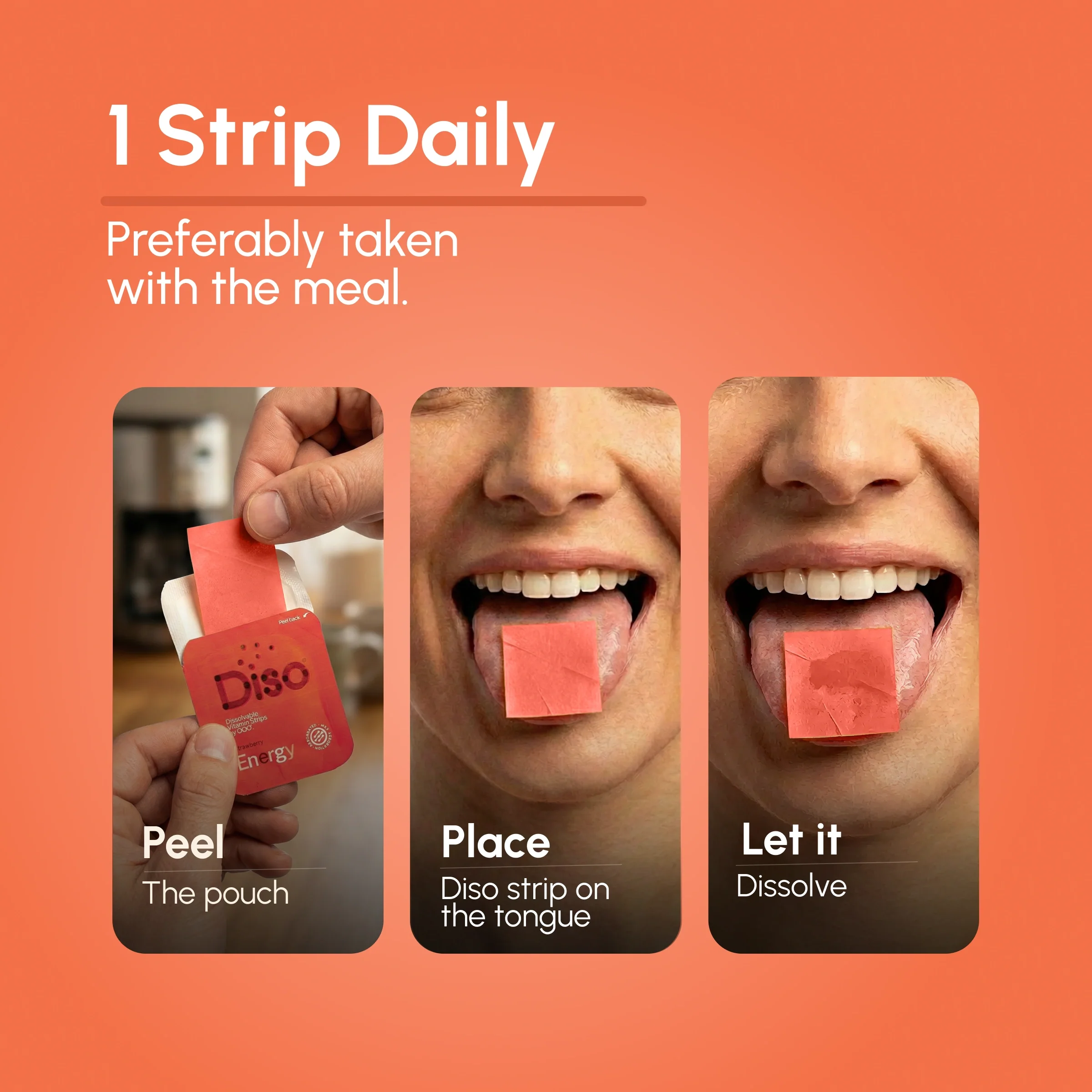 Diso® Dissolvable Strip Supplement | Energy