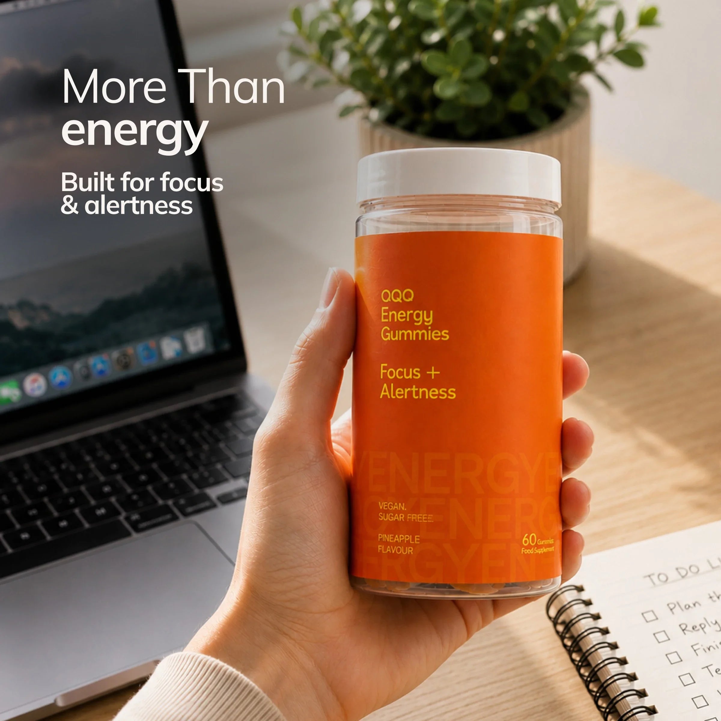 OQO® Energy Gummies | Focus & Alertness | Pineapple