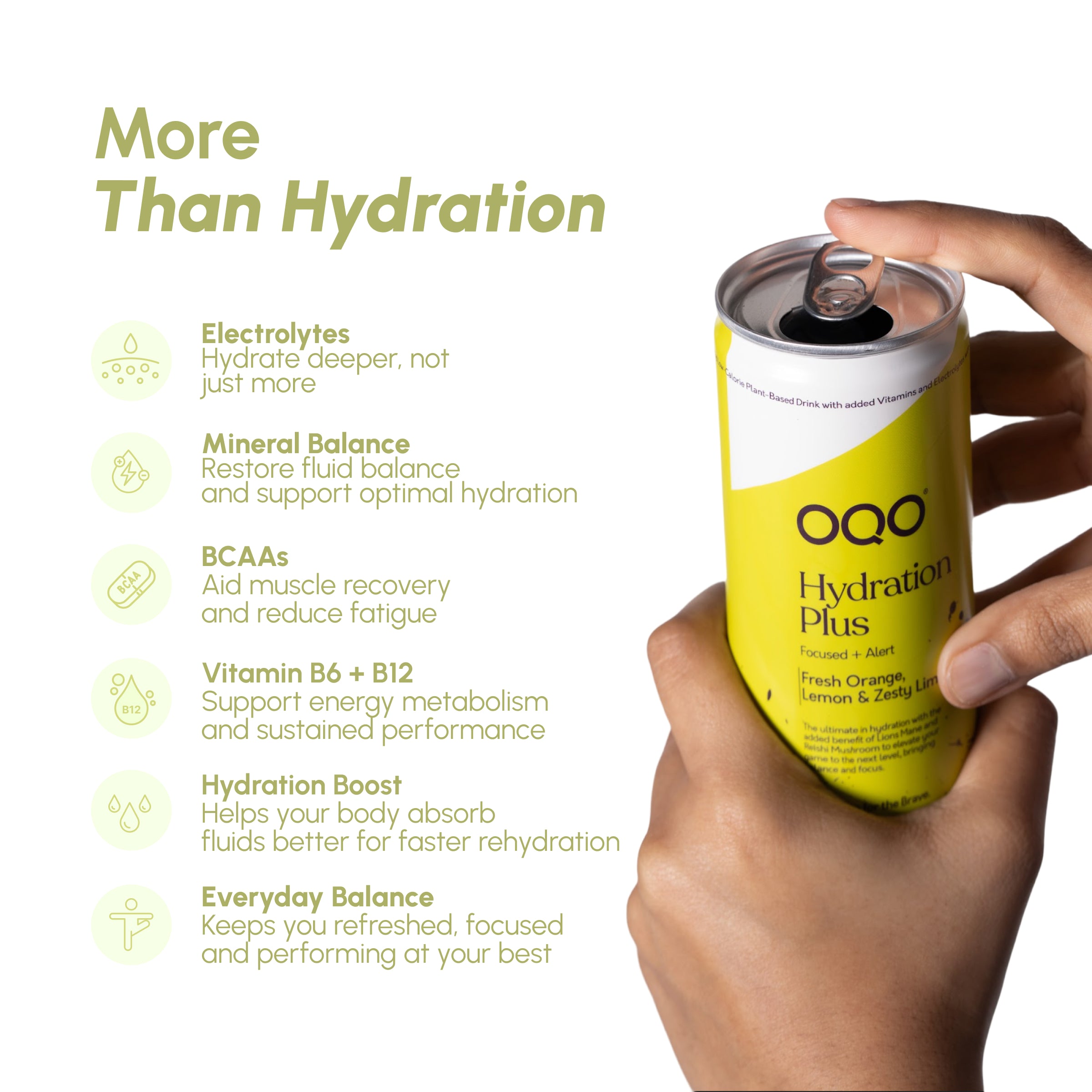 OQO® Hydration Plus Drink | Electrolyte & Hydration | Orange & Lemon Lime