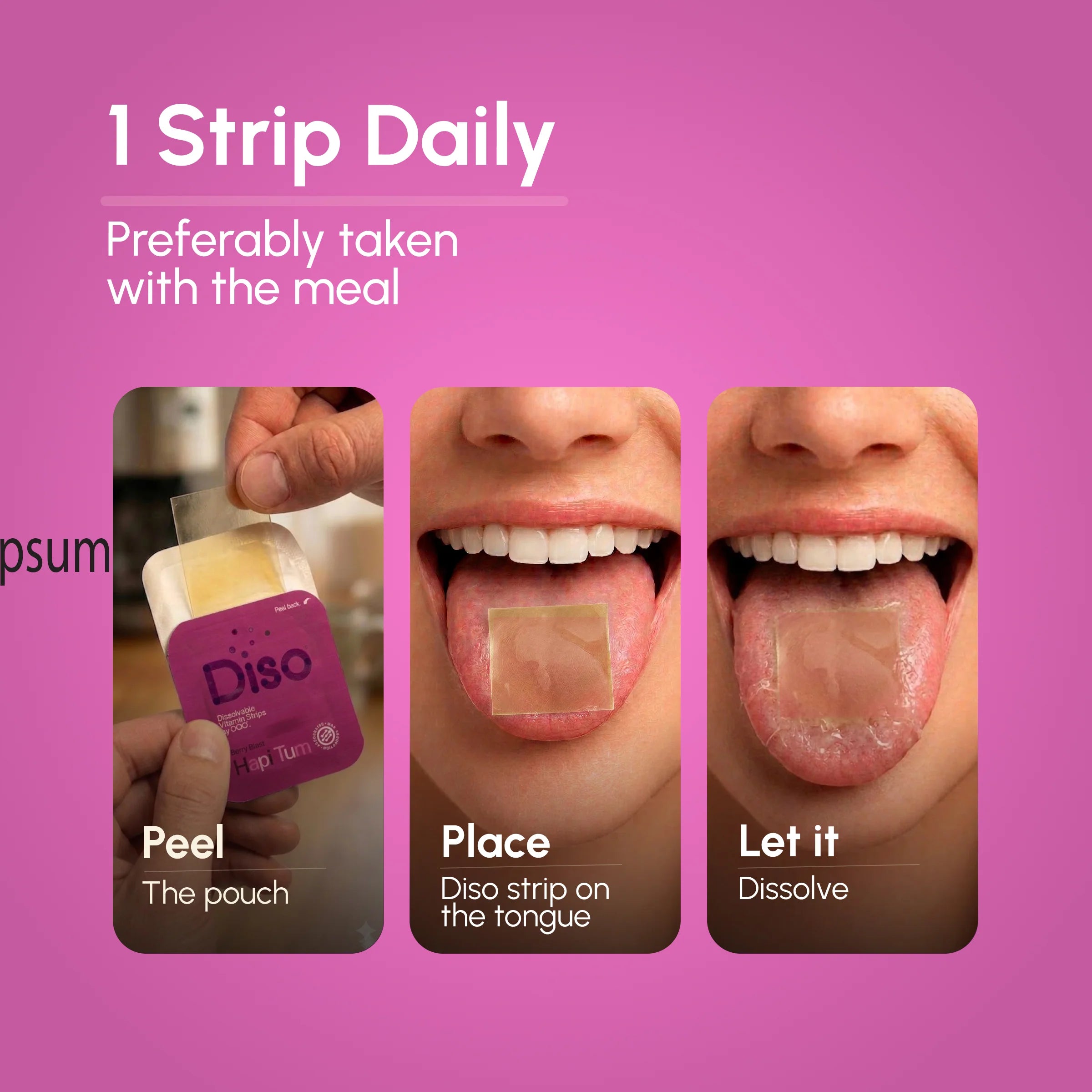 Diso® Dissolvable Strip Supplement | Hapi Tum