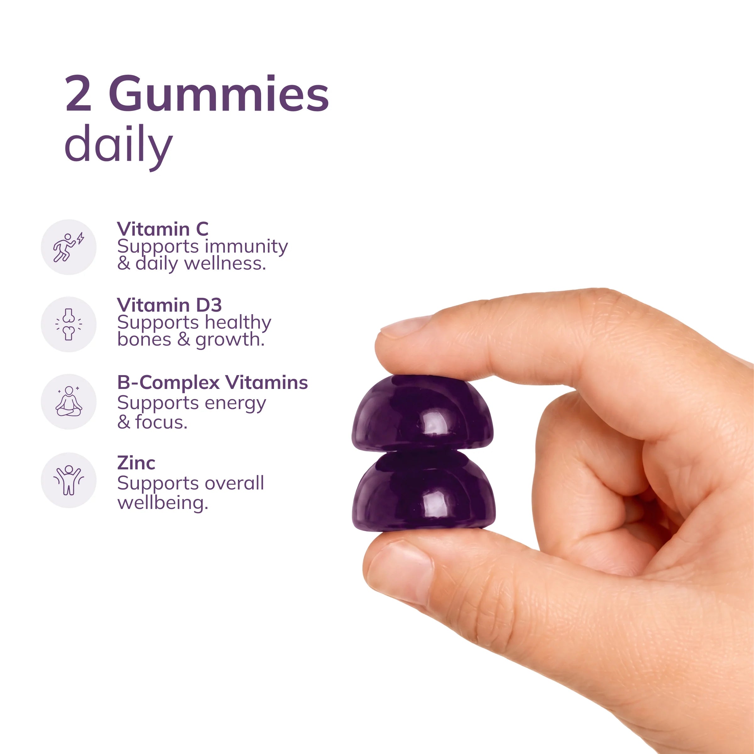 OQO® Kidz Multivitamin Gummies | All Round Wellness | Blueberry