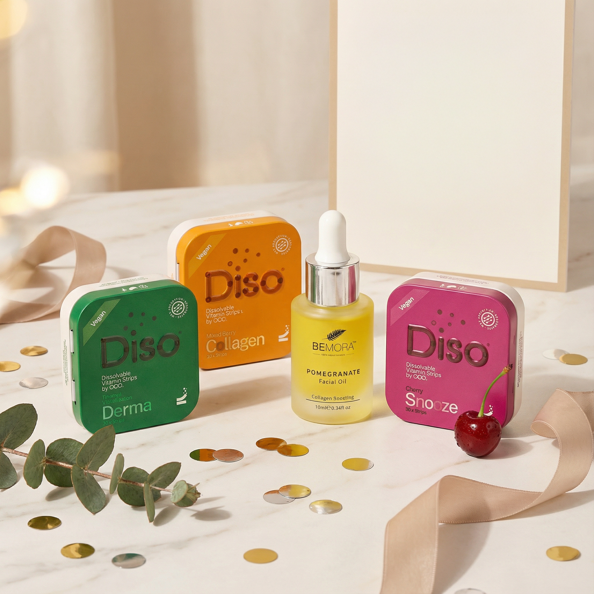 Diso® New Year Ultimate Skin Reset Bundle | Glowing Skin | Sleep Support | Collagen Boosting Serum