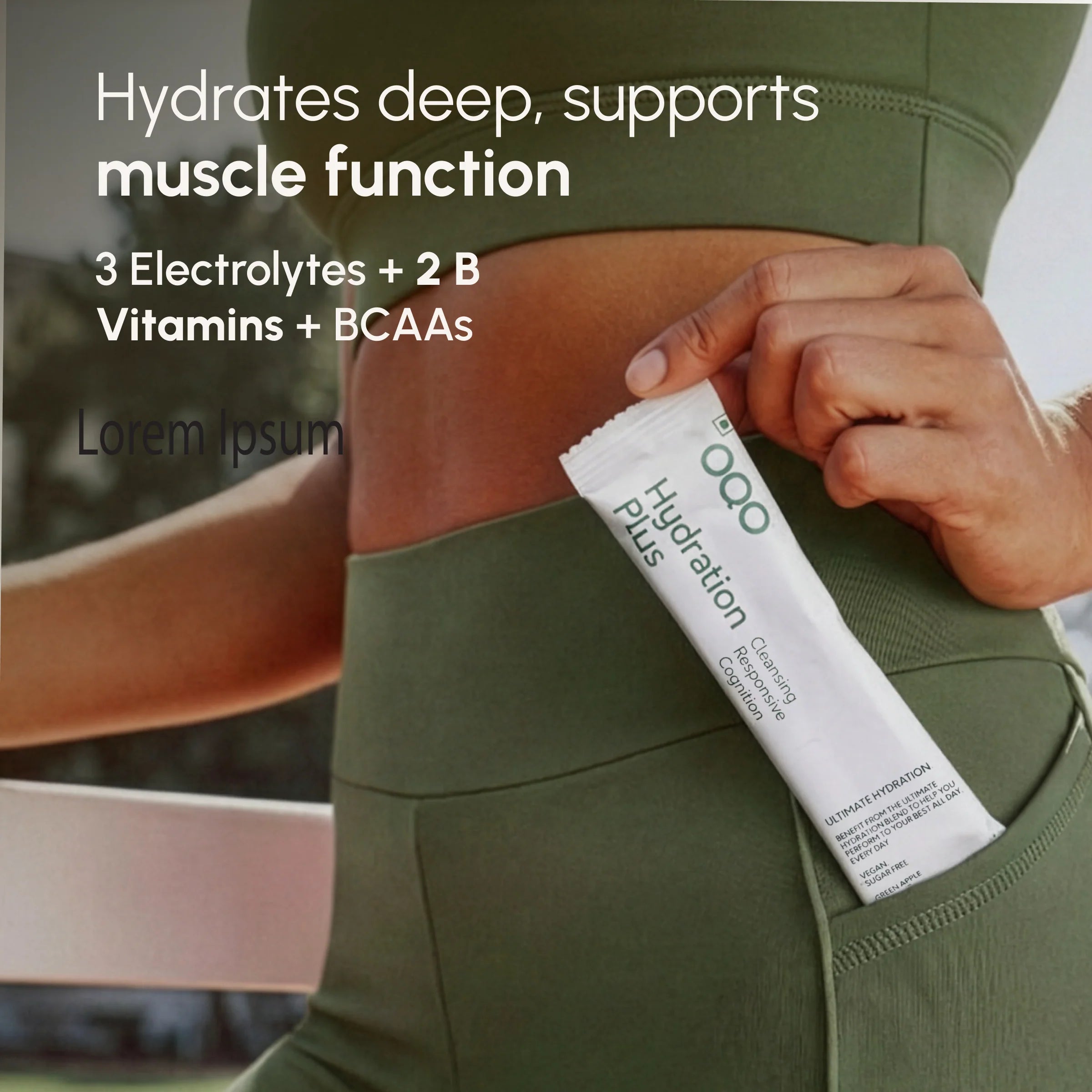 OQO® Hydration Blend | Electrolyte & Hydration | Green Apple