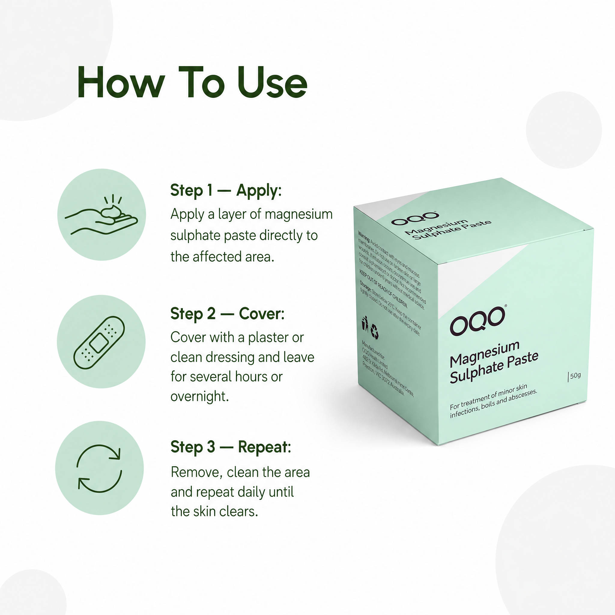 OQO Magnesium Sulphate Paste 50g