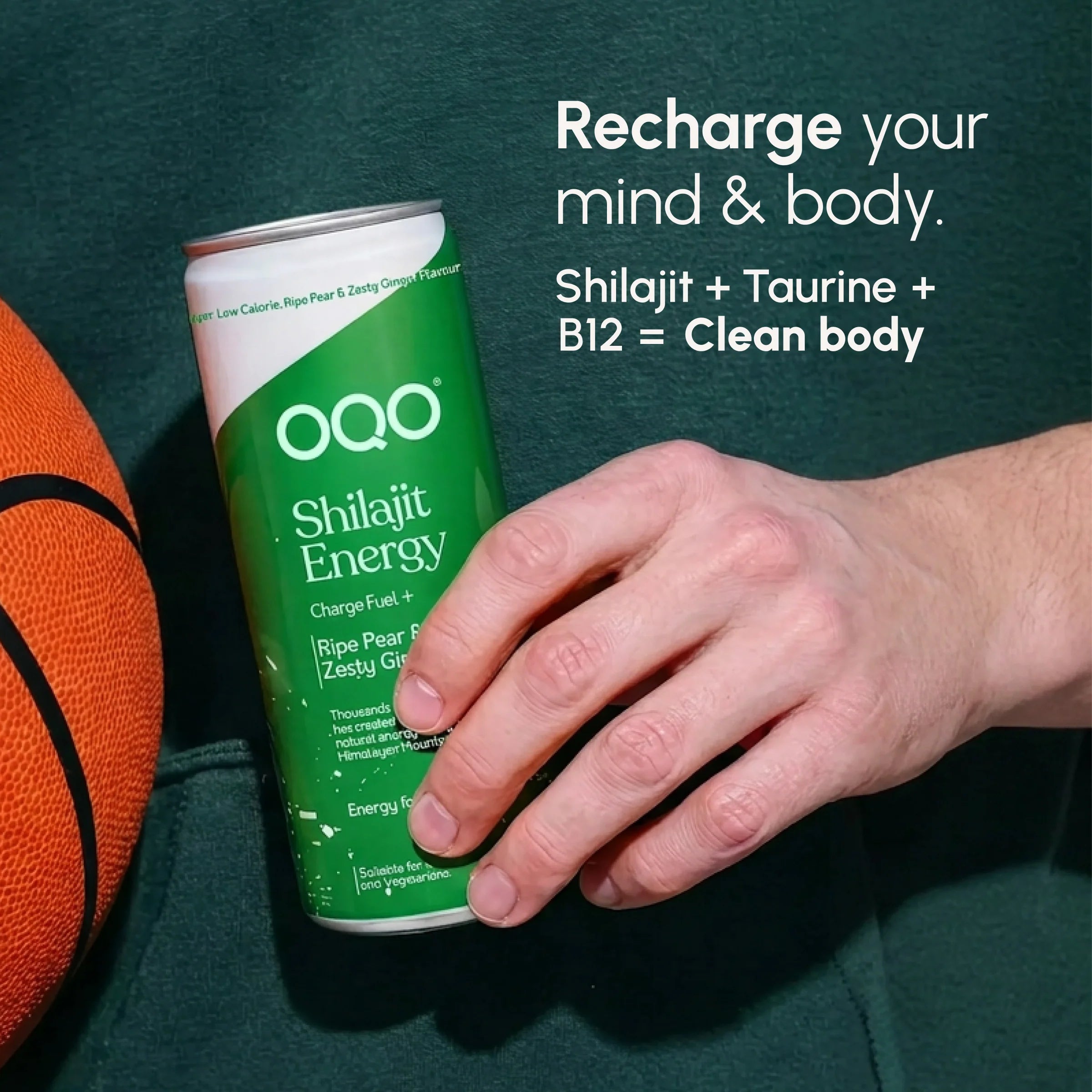 OQO® Shilajit Drink | Energy Boost & Daily Vitality | Pear & Ginger