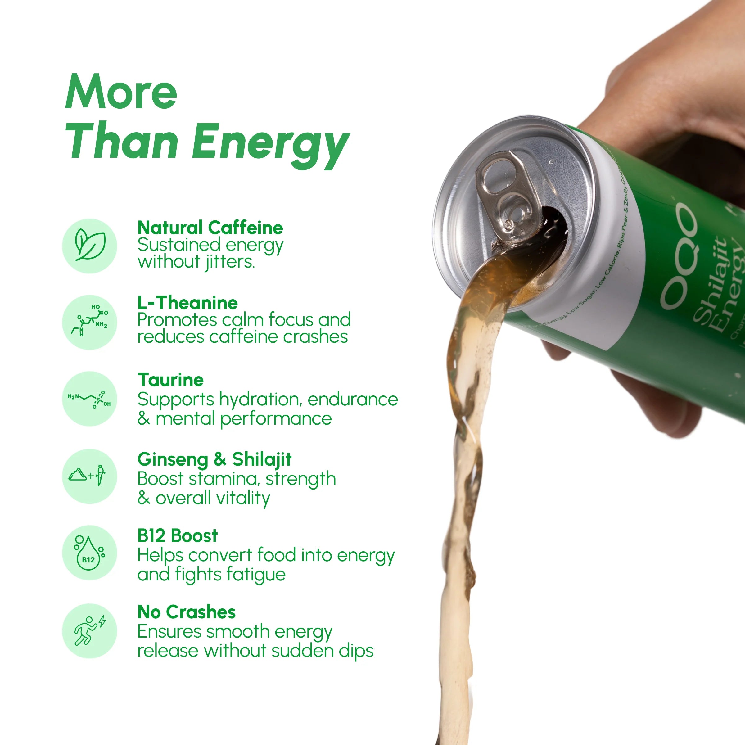 OQO® Shilajit Drink | Energy Boost & Daily Vitality | Pear & Ginger