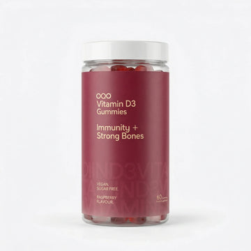 OQO® Vitamin D3 Gummies | Immunity & Strong Bones | Raspberry